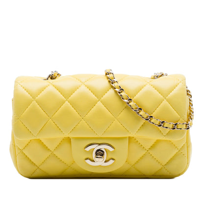 Chanel Extra Mini Rectangular Classic Lambskin Single Flap