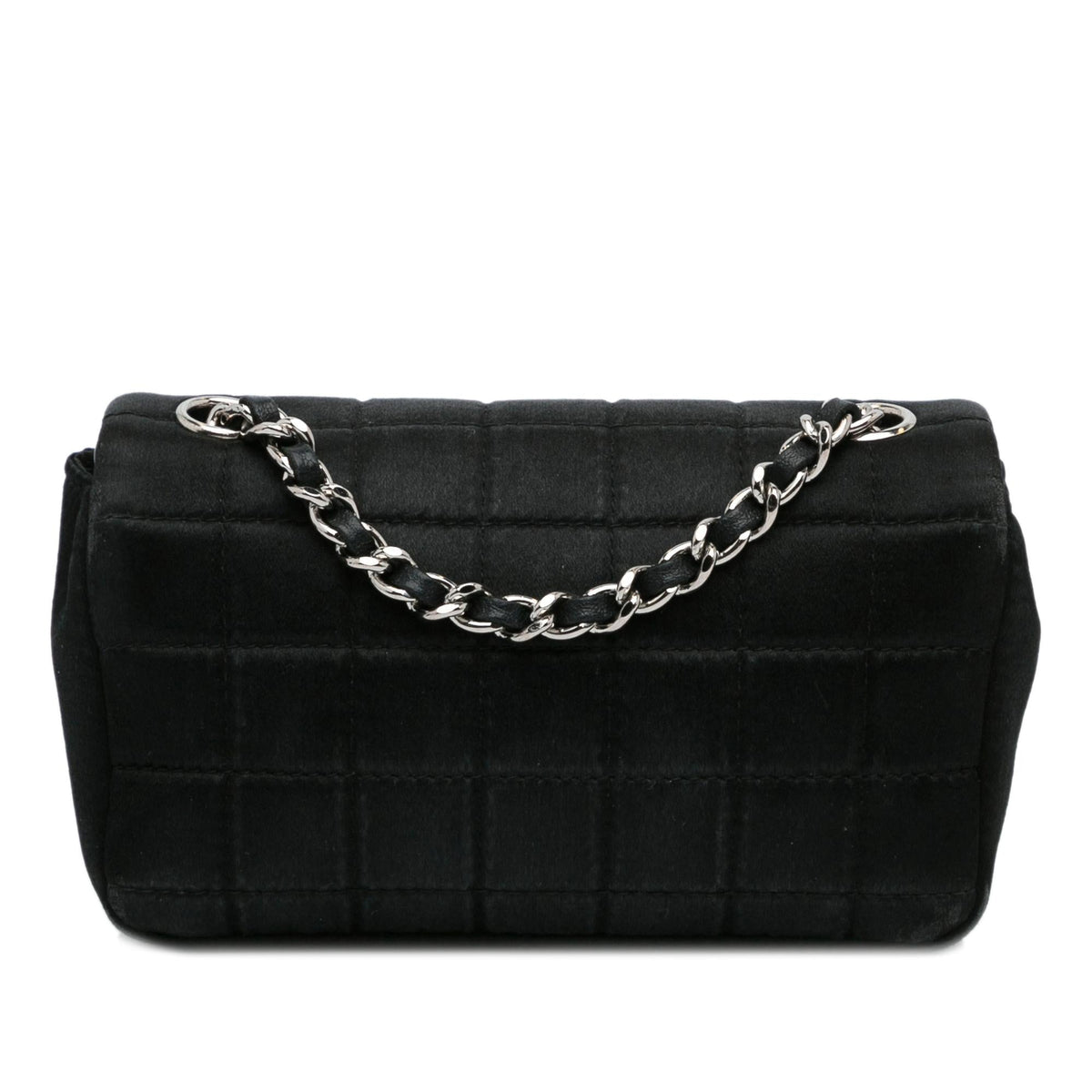 Chanel Extra Mini Satin Choco Bar Charms Flap Bag