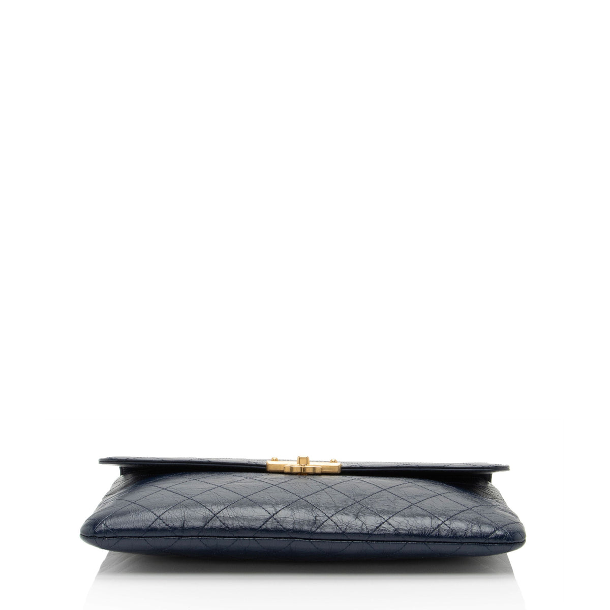 Chanel Glazed Calfskin Golden Class Turn Lock Clutch