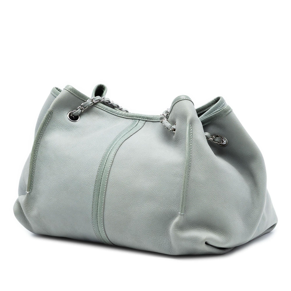 Chanel Grained Nubuck Camellia Patch Shopping Tote