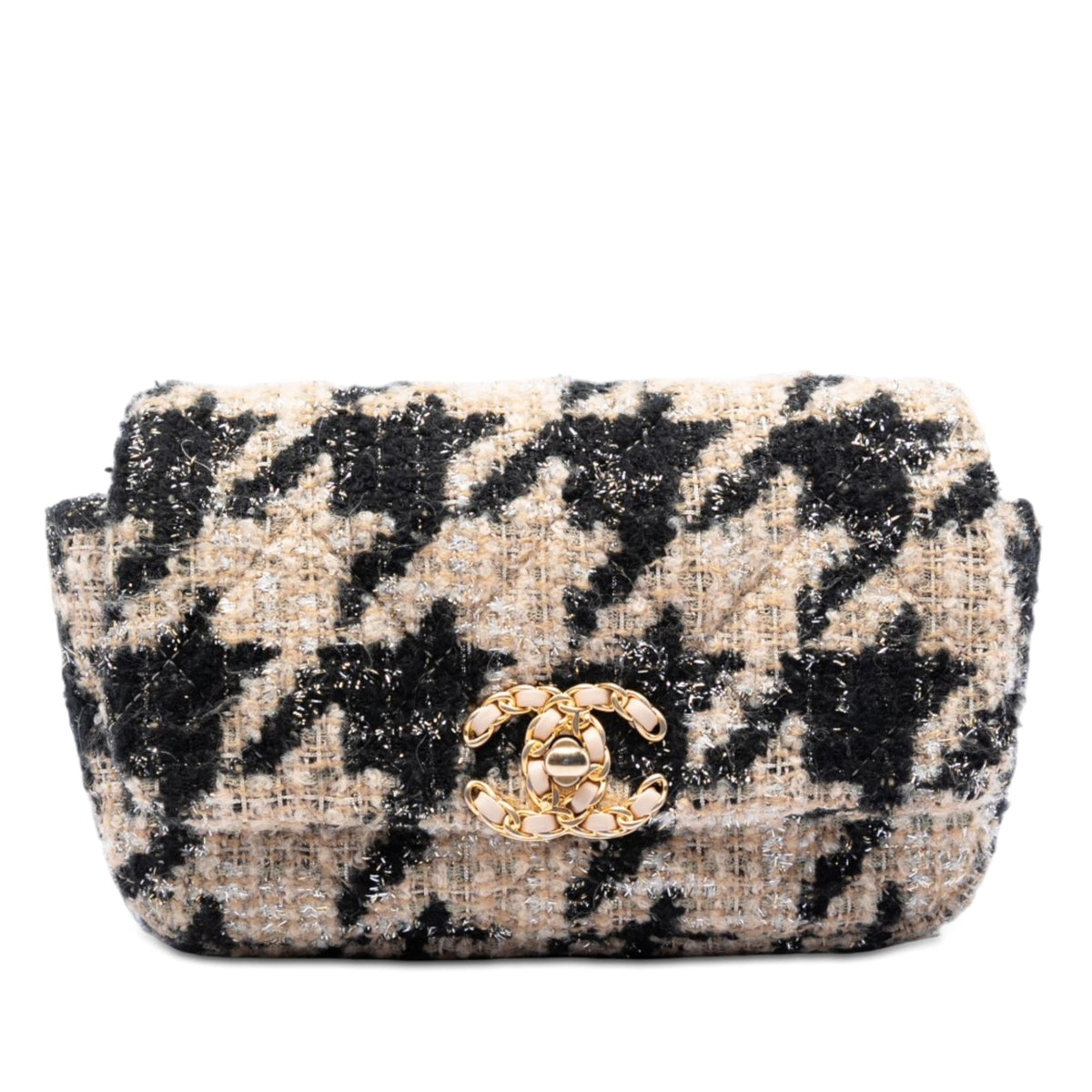 Chanel Houndstooth Tweed 19 Belt Bag