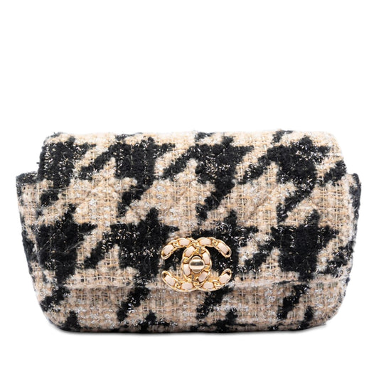 Chanel Houndstooth Tweed 19 Belt Bag