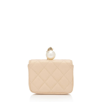 Chanel Iridescent Caviar Leather Pearl On Top Crossbody