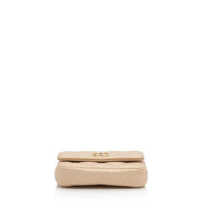 Chanel Iridescent Caviar Leather Pearl On Top Crossbody