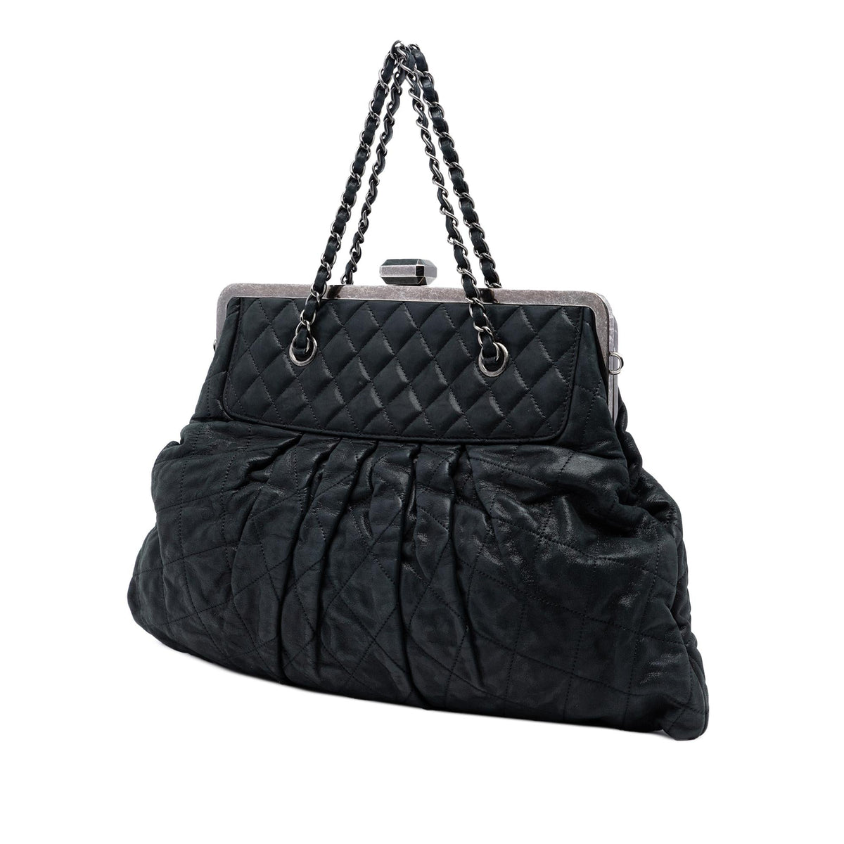 Chanel Iridescent Quilted Calfskin Chic Frame Satchel