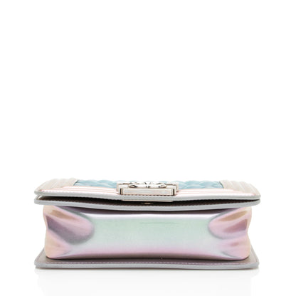 Chanel Iridescent Quilted PVC Calfskin Small Boy Bag