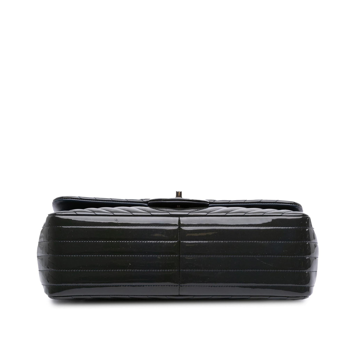 Chanel Jumbo Classic Chevron Patent Double Flap