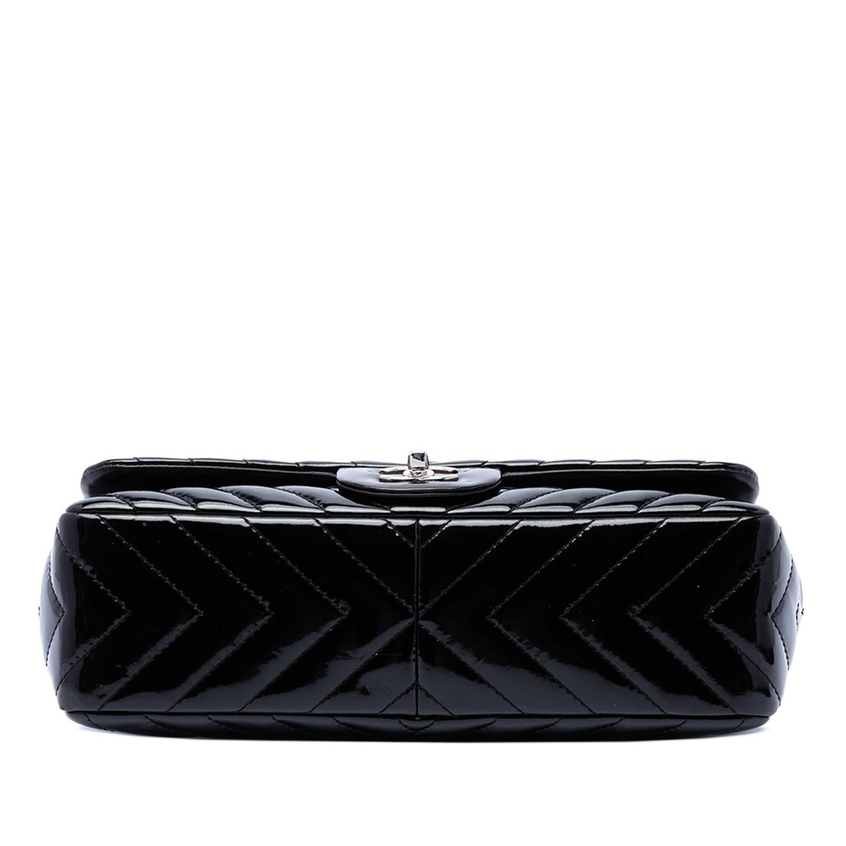 Chanel Jumbo Classic Chevron Patent Single Flap
