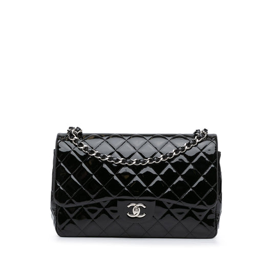 Chanel Jumbo Classic Patent Double Flap