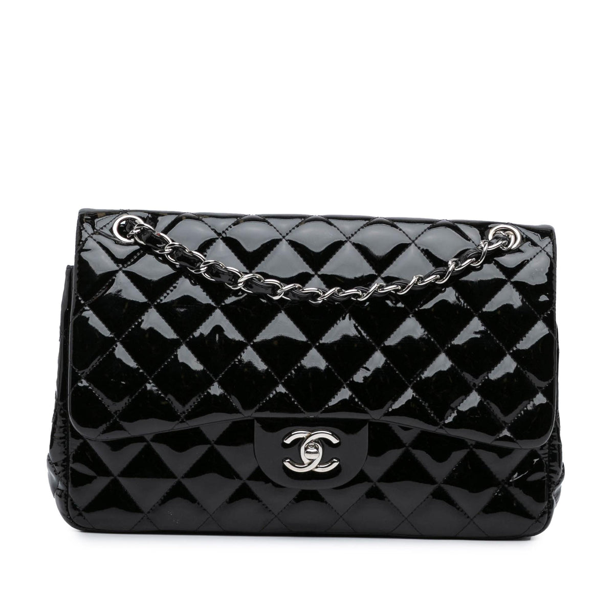 Chanel Jumbo Classic Patent Double Flap