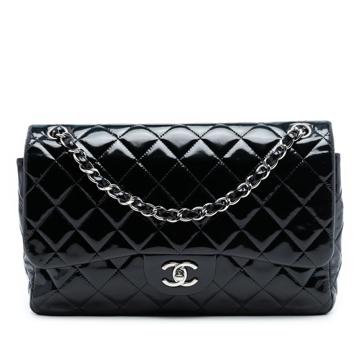 Chanel Jumbo Classic Patent Double Flap