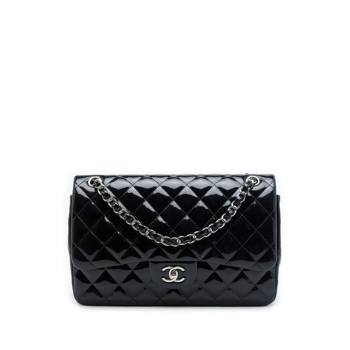 Chanel Jumbo Classic Patent Double Flap