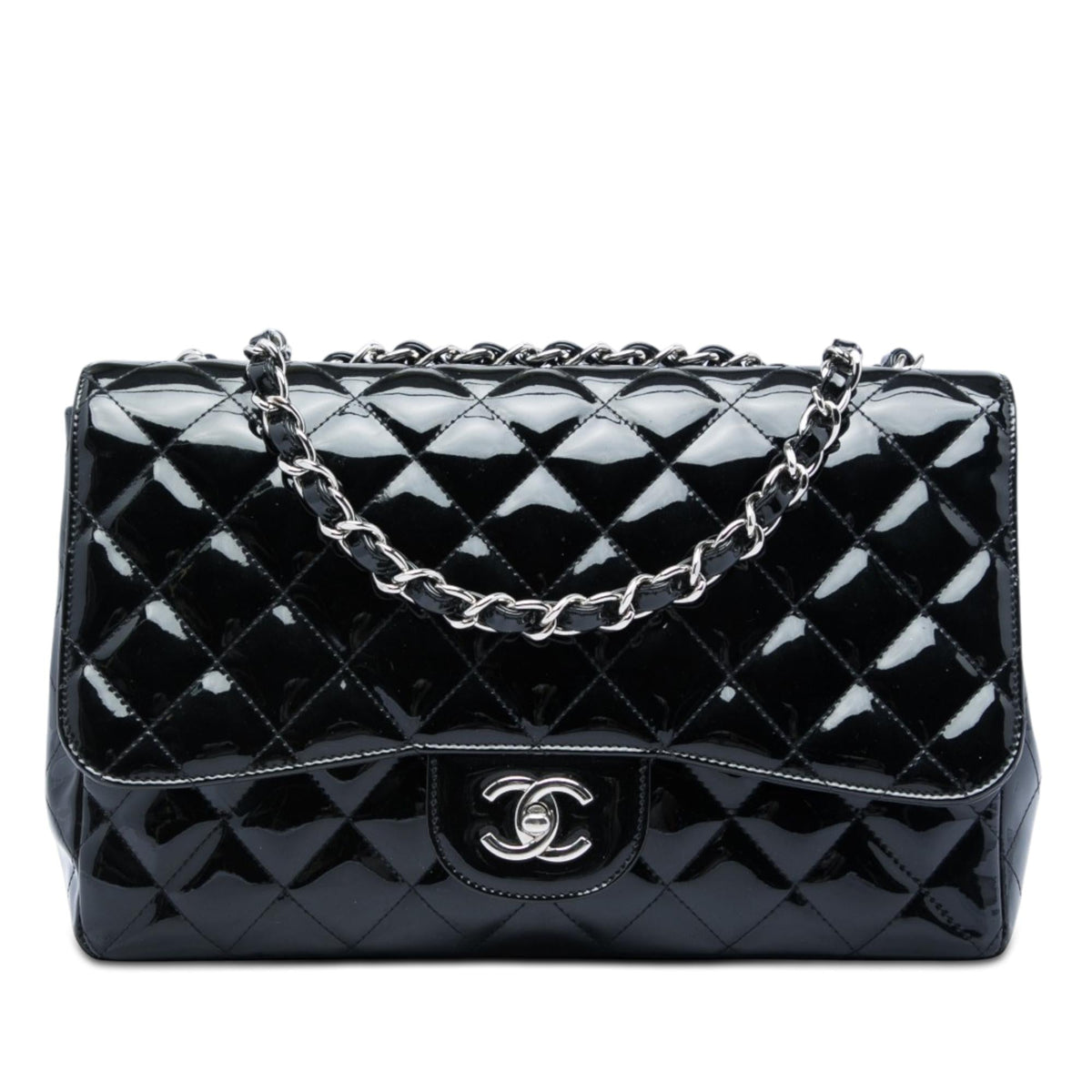 Chanel Jumbo Classic Patent Single Flap