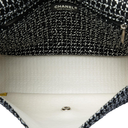 Chanel Jumbo Classic Tweed and Calfskin Single Flap