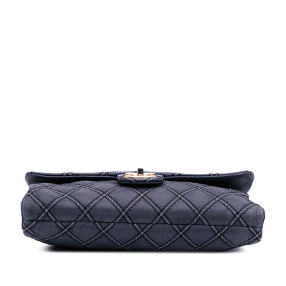 Chanel Jumbo Quilted Calfskin Triple Stitched Flap
