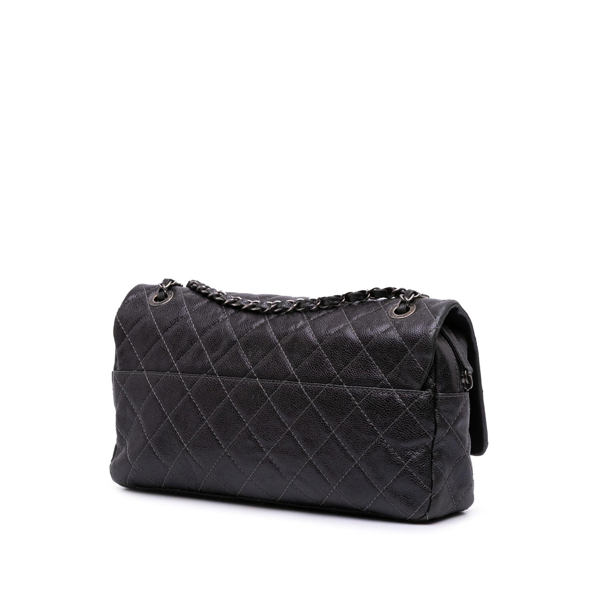 Chanel Jumbo Quilted Iridescent Caviar Easy Flap