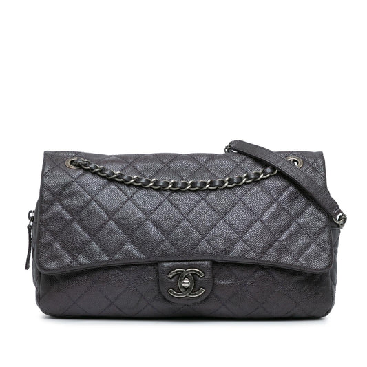 Chanel Jumbo Quilted Iridescent Caviar Easy Flap