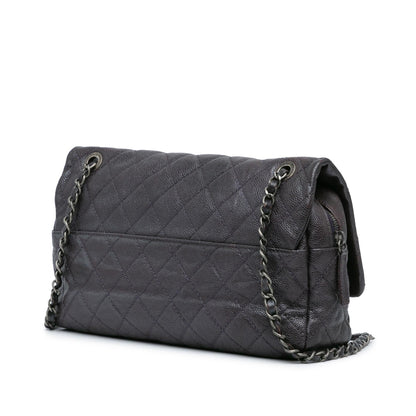 Chanel Jumbo Quilted Iridescent Caviar Easy Flap