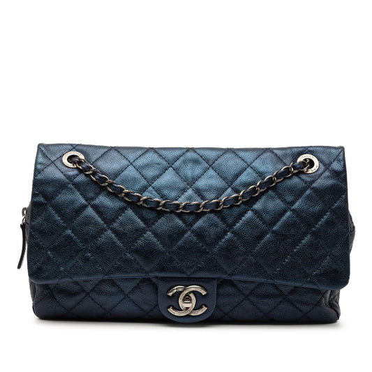 Chanel Jumbo Quilted Iridescent Caviar Easy Flap