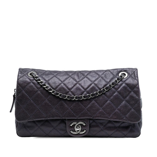 Chanel Jumbo Quilted Iridescent Caviar Easy Flap