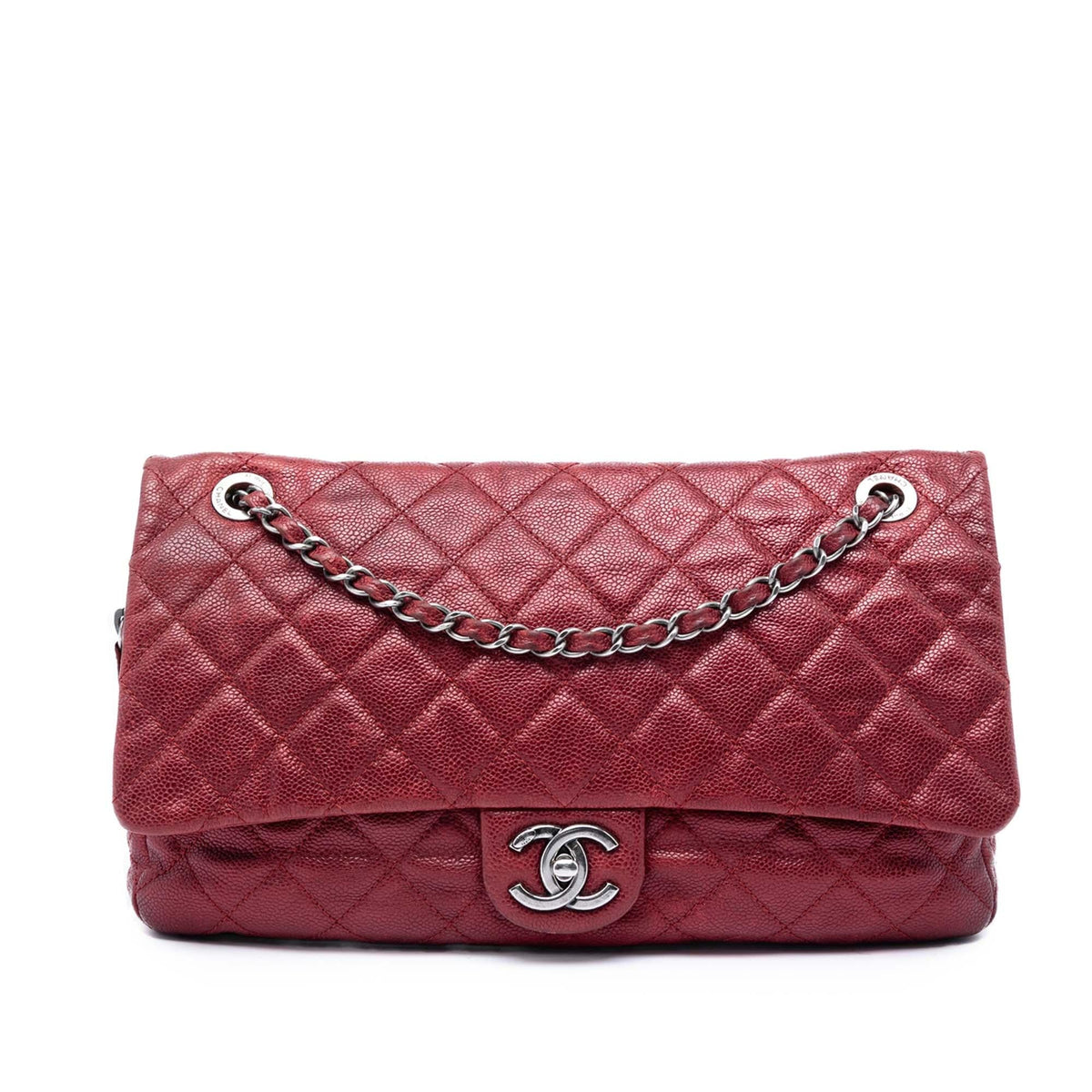 Chanel Jumbo Quilted Iridescent Caviar Easy Flap