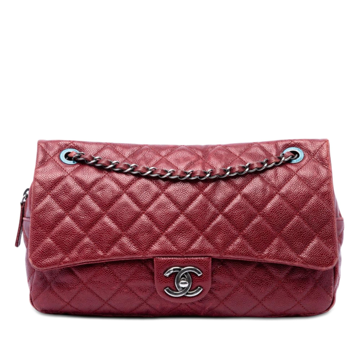 Chanel Jumbo Quilted Iridescent Caviar Easy Flap
