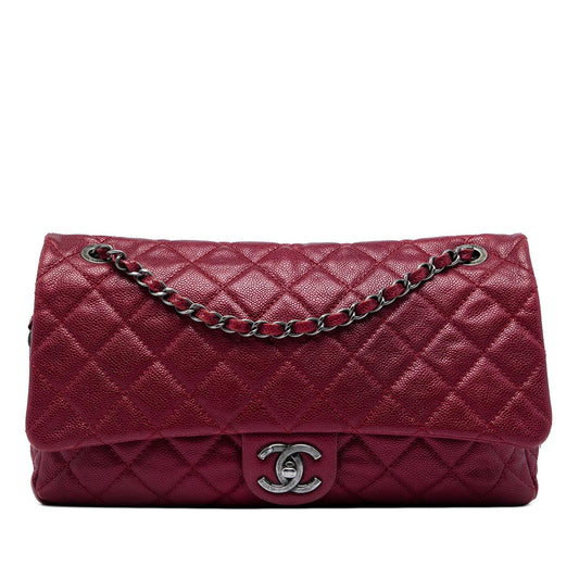 Chanel Jumbo Quilted Iridescent Caviar Easy Flap