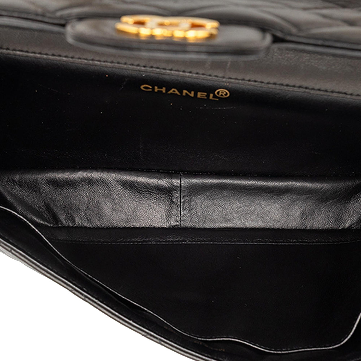 Chanel Jumbo Quilted Lambskin Double Sided Flap