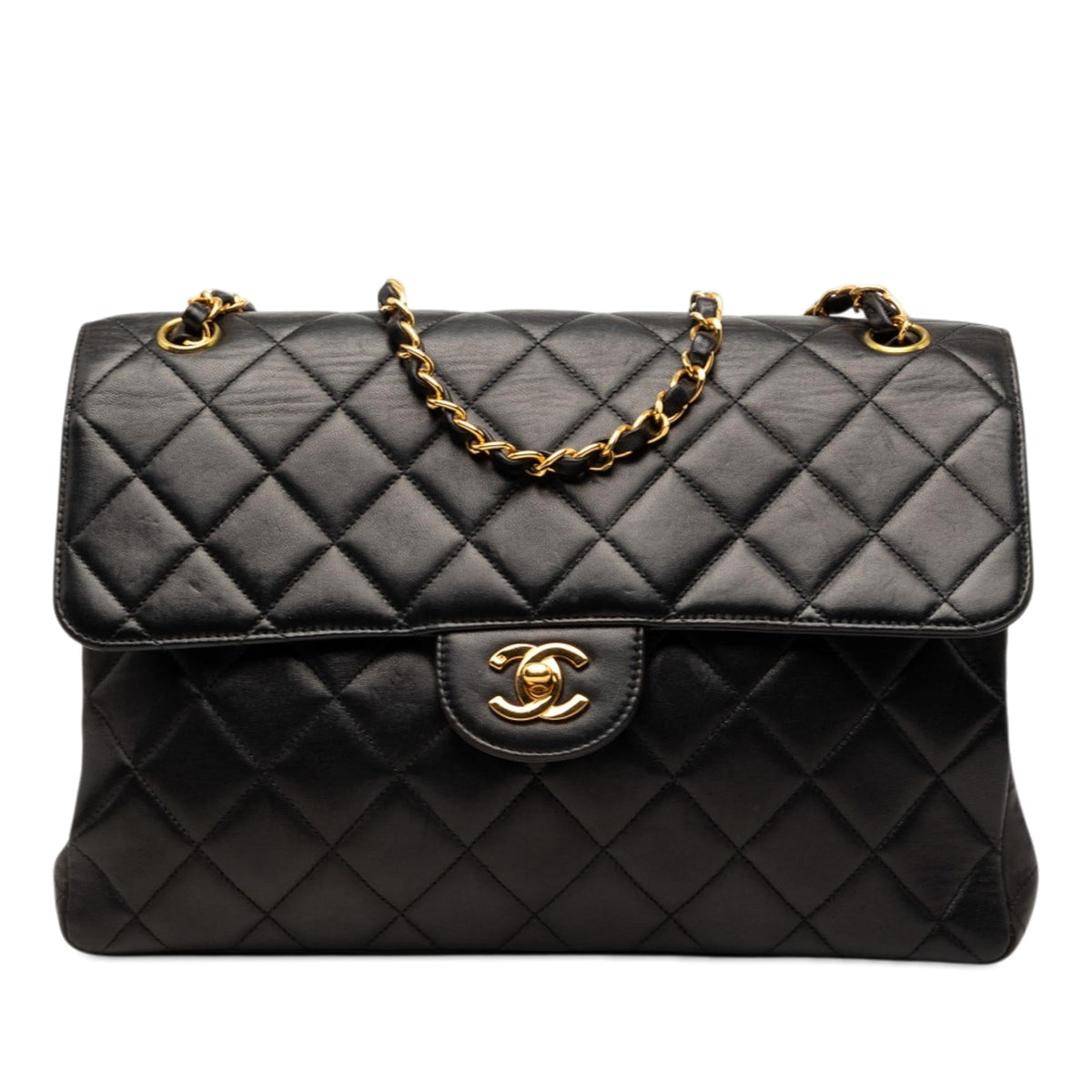Chanel Jumbo Quilted Lambskin Double Sided Flap