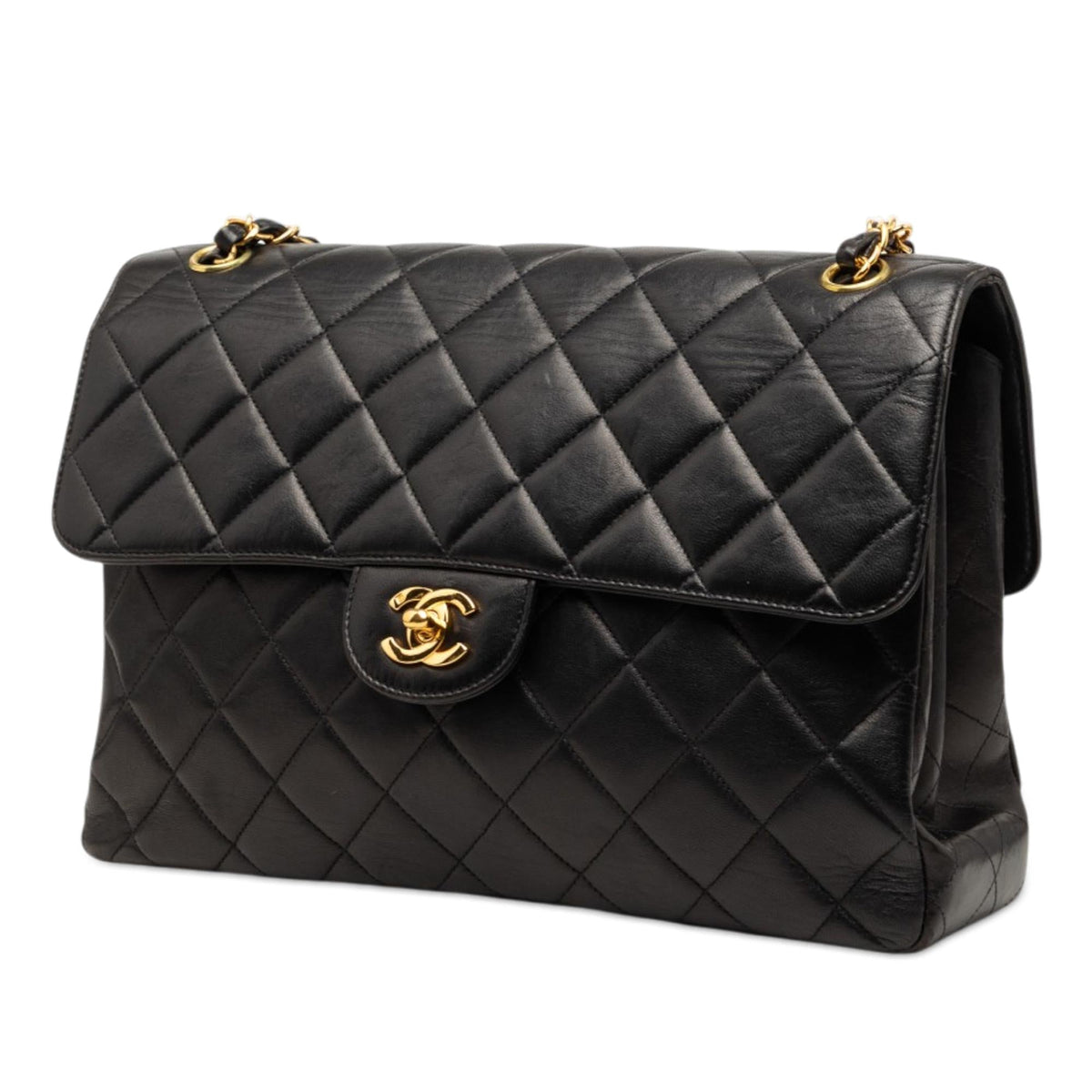Chanel Jumbo Quilted Lambskin Double Sided Flap