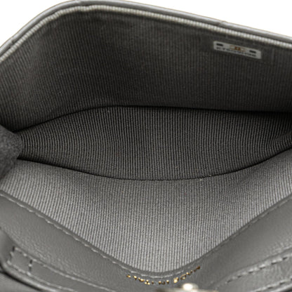 Chanel Lambskin 19 Flap Coin Purse With Chain