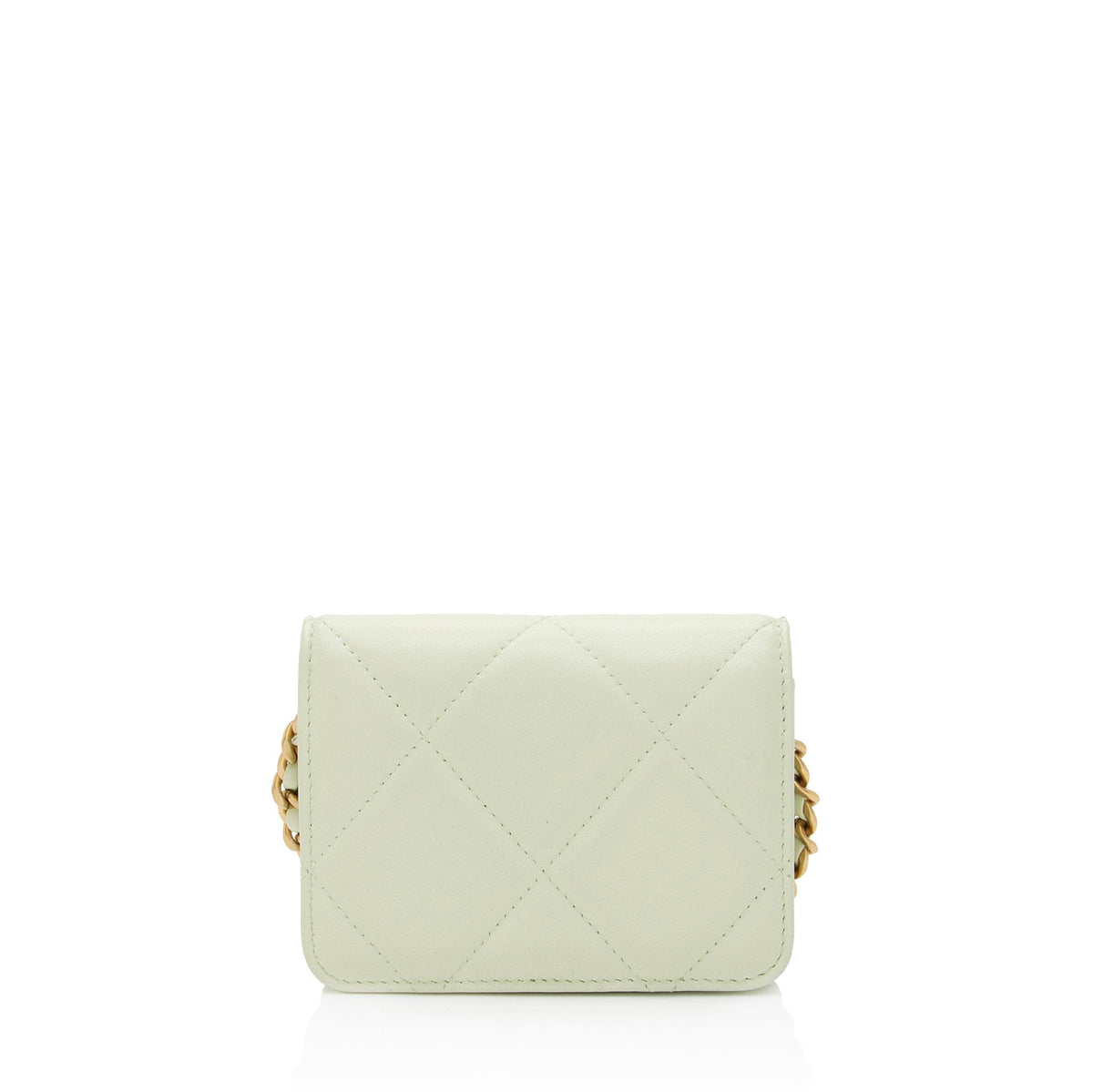 Chanel Lambskin 19 Flap Coin Purse on Chain