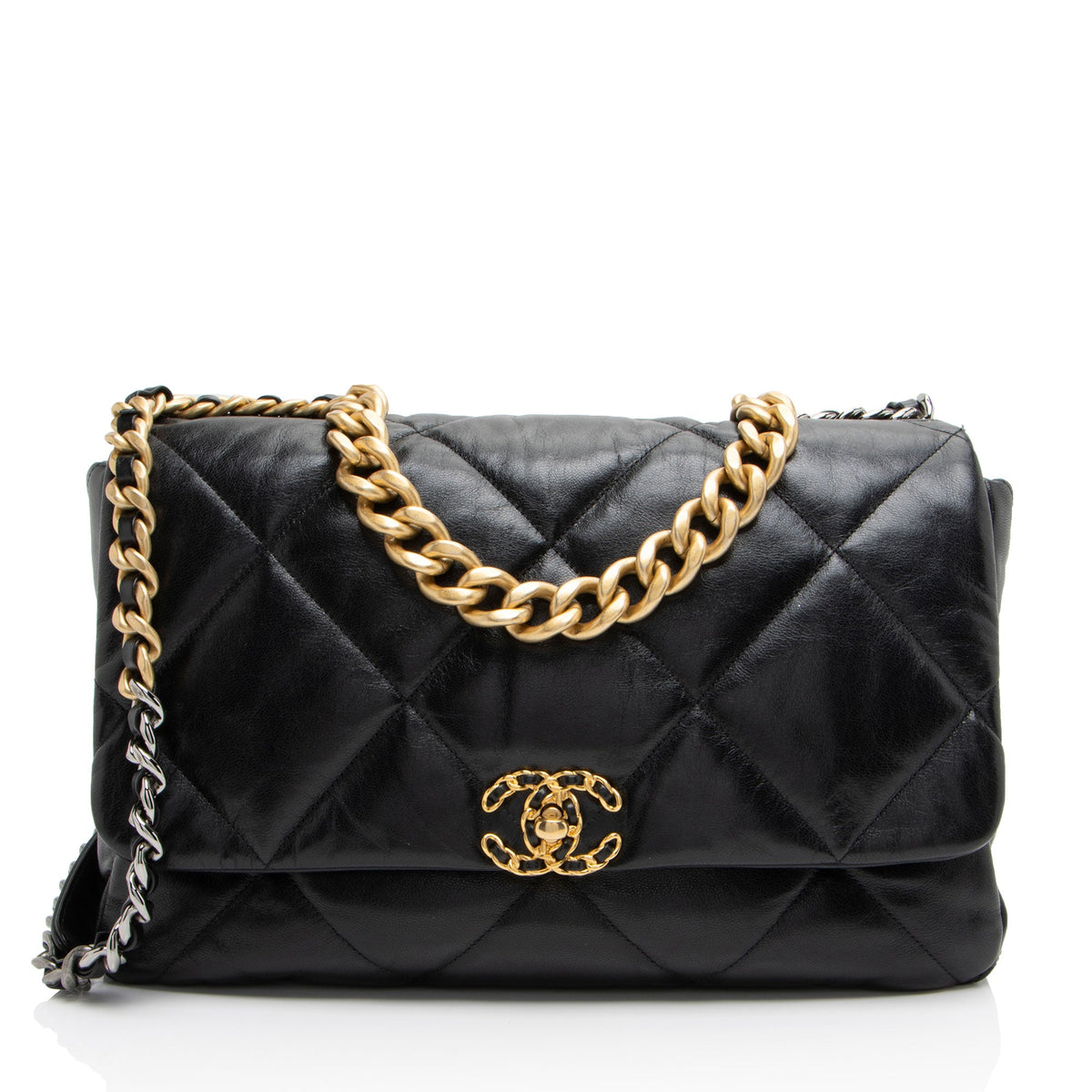Chanel Lambskin 19 Maxi Flap Shoulder Bag