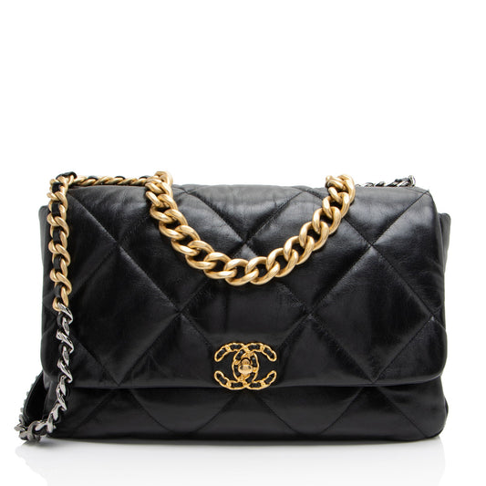 Chanel Lambskin 19 Maxi Flap Shoulder Bag
