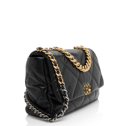 Chanel Lambskin 19 Maxi Flap Shoulder Bag