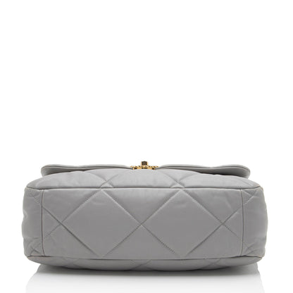 Chanel Lambskin 19 Maxi Flap Shoulder Bag