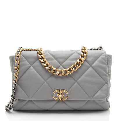 Chanel Lambskin 19 Maxi Flap Shoulder Bag