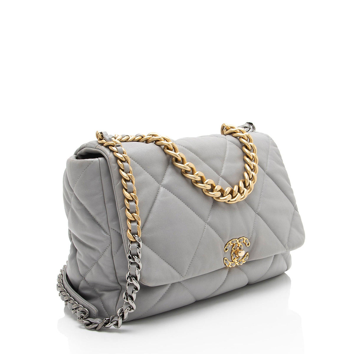 Chanel Lambskin 19 Maxi Flap Shoulder Bag
