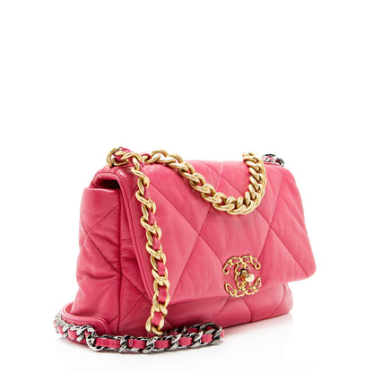 Chanel Lambskin 19 Medium Flap Shoulder Bag
