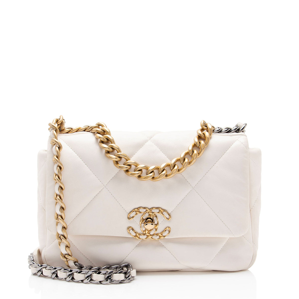 Chanel Lambskin 19 Medium Flap Shoulder Bag