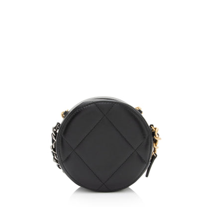 Chanel Lambskin 19 Round Clutch with Chain
