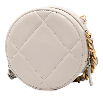Chanel Lambskin 19 Round Clutch with Chain