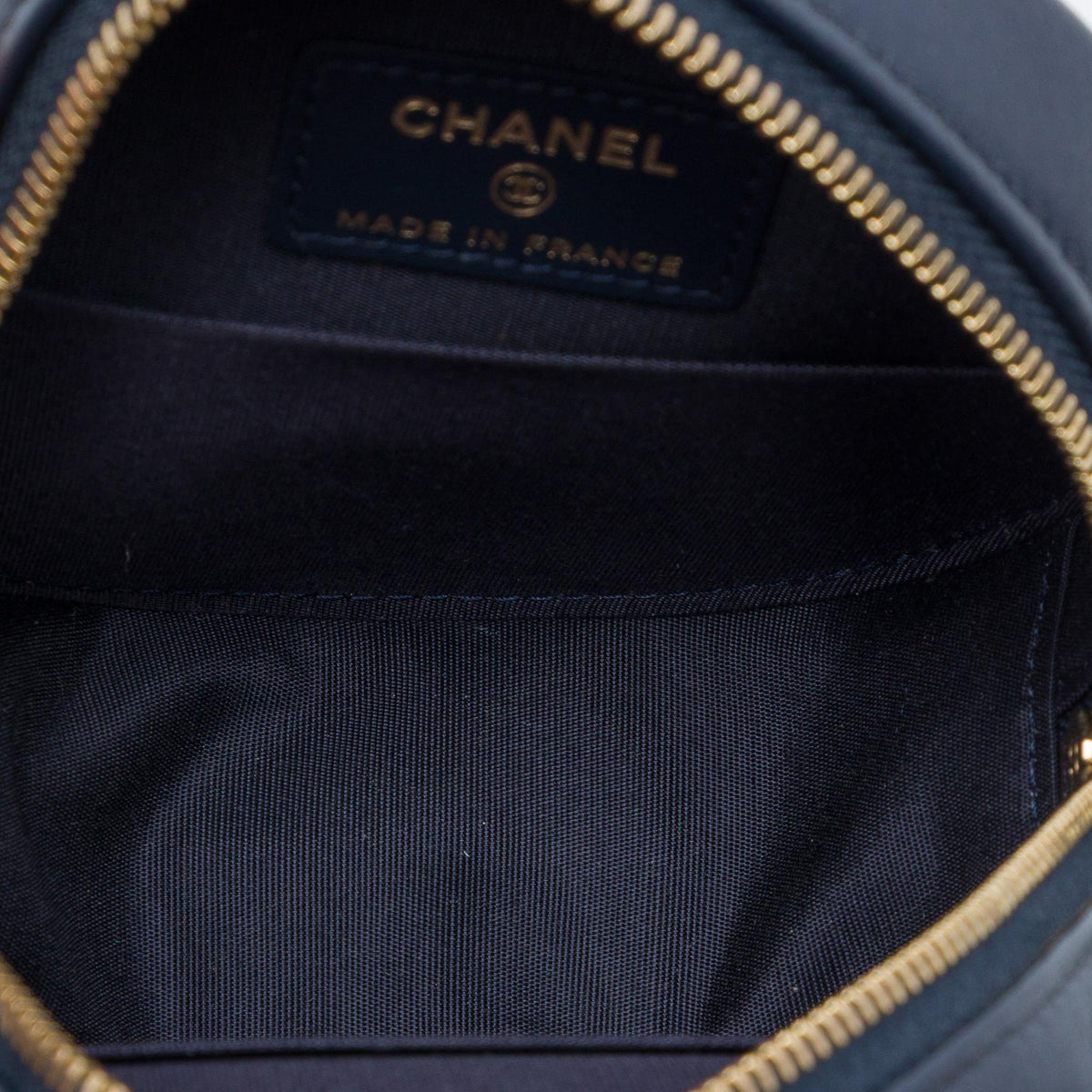 Chanel Lambskin 19 Round Clutch with Chain