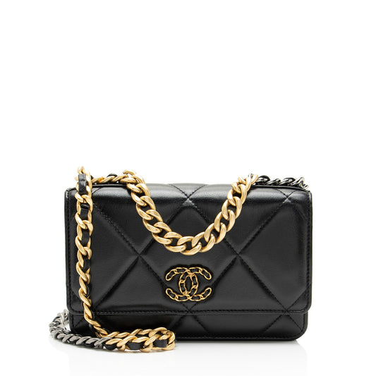 Chanel Lambskin 19 Wallet on Chain