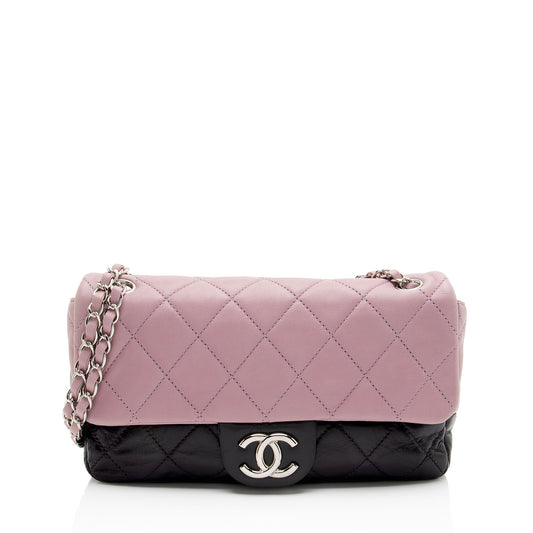 Chanel Lambskin Bicolor CC Medium Single Flap Bag