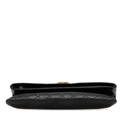 Chanel Lambskin Boy Foldover Clutch (SHG-IicQ7k)