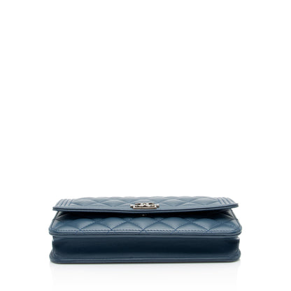 Chanel Lambskin Boy Wallet on Chain