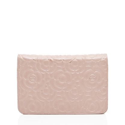 Chanel Lambskin Camellia Wallet on Chain