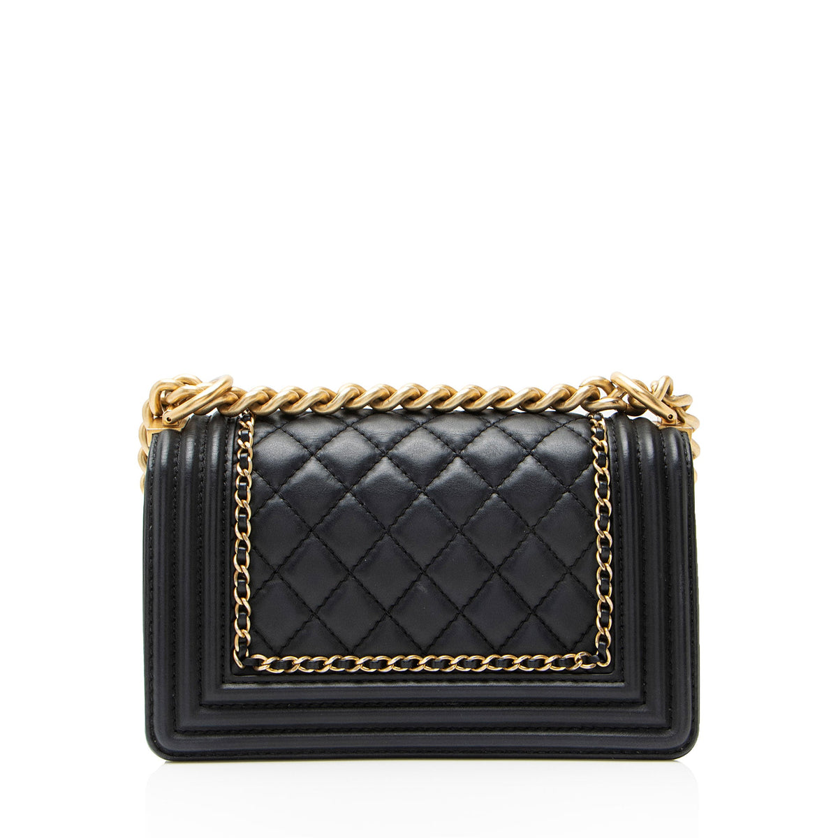 Chanel Lambskin Chain Around Small Boy Bag