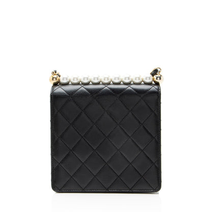 Chanel Lambskin Chic Pearls Small Vertical Flap Bag